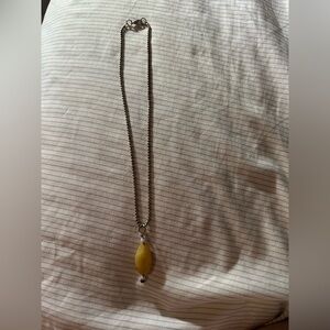 Yellow Pendant Necklace